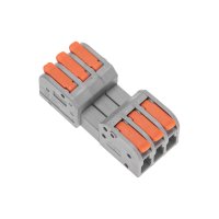 Зажим рычажковый проходной 3x(0.08-4мм²) разъемный Rexant (40/2000)