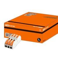 Зажим безвинтовой рычажковый 2x(2,5мм2) СК-413-2 проходной TDM (50)