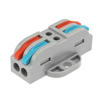 Зажим рычажковый проходной монтажная площадка 2x(0.08-4мм²) Rexant (50/1500)