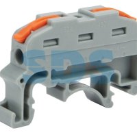 Зажим безвинтовой рычажковый проходной на DIN 1x(0.08-4мм²) Rexant СМК 222-421D (25)