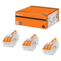 Зажим безвинтовой рычажковый разветвительный СКР-613 4мм² прозр. корпус TDM (60)