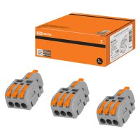 Зажим безвинтовой рычажковый разветвительный СКР-413 4мм² TDM (60)