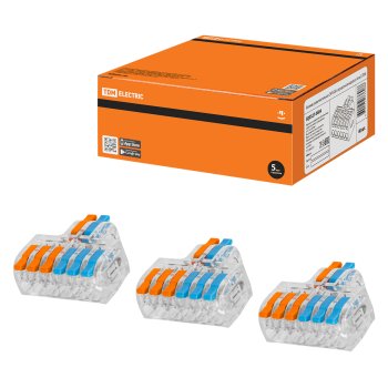 Зажим безвинтовой рычажковый разветвительный СКР-626 4мм² прозр. корпус TDM (40)