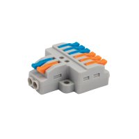 Зажим безвинтовой рычажковый разветвительный 2х3 (0.08-4мм²) с монтажной площадкой Rexant (50)