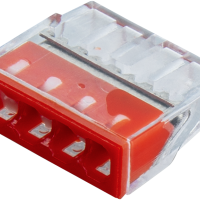 Зажим 4x(0.5-2.5мм²) с пастой красный CMK-204 Omnyx (100/6000)