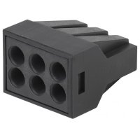 Зажим безвинт 6x(0.5-2.5мм²) с пастой черный Эра (4)