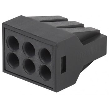 Зажим безвинт 6x(0.5-2.5мм²) с пастой черный Эра (4)