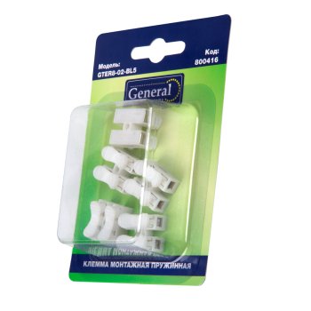 Клемма пружинная 5А 2проводника General 5шт (100)