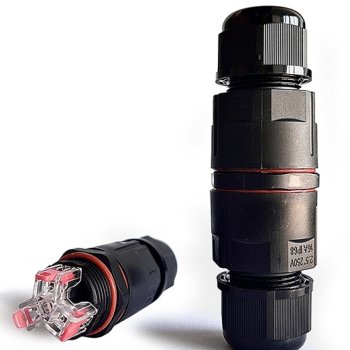 Соединитель кабельный IP68 3P 16А рычажковый Omnyx (12/360)