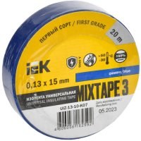 Изолента IEK 15мм х 20м синий (30/180)