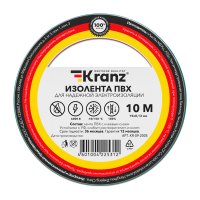 Изолента Kranz 15мм х 10м зеленый (10)