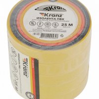 Изолента Kranz 15мм х 25м желтый (5/200)