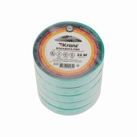 Изолента Kranz 15мм х 25м зеленый (5/200)