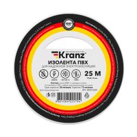 Изолента Kranz 19мм х 25м белый (5)