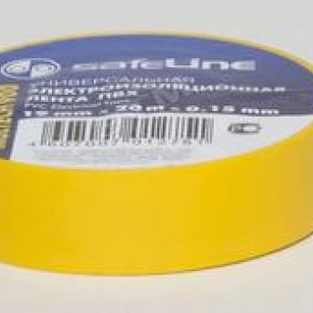 Изолента Safeline 19мм х 20м желтый (10/200)