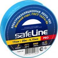 Изолента Safeline 19мм х 20м синий (10/200)*