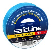 Изолента Safeline 19мм х 25м синий (10/160)*