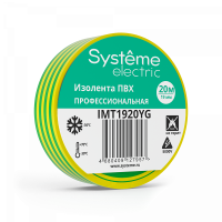 Изолента Systeme Electric 19мм х 20м желто-зеленый (8)