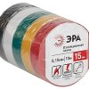 Изолента Эра 15мм х 10м 5 цветов (5/500)