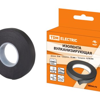 Изолента вулканизирующая 15мм х 5м резина TDM (100)