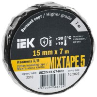 Изолента ХБ 15мм х 7м IEK Mixtape5 (120)