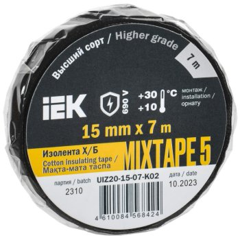 Изолента ХБ 15мм х 7м IEK Mixtape5 (120)