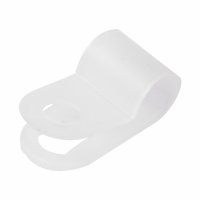 Скоба под винт 5мм белый 50шт Rexant (10)