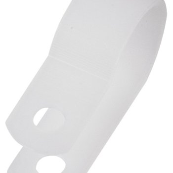 Скоба под винт 16мм белый 50шт Rexant (10/100)