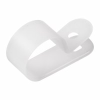 Скоба под винт 20мм белый 50шт Rexant (10/80)