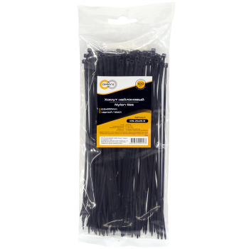 Хомут нейлоновый 2.5x200 черный 100шт Omnyx (300)