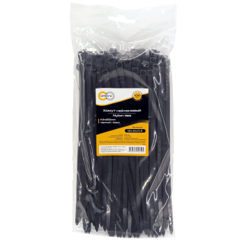 Хомут нейлоновый 4.8x250 черный 100шт Omnyx (120)