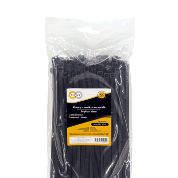 Хомут нейлоновый 4.8x300 черный 100шт Omnyx (100)