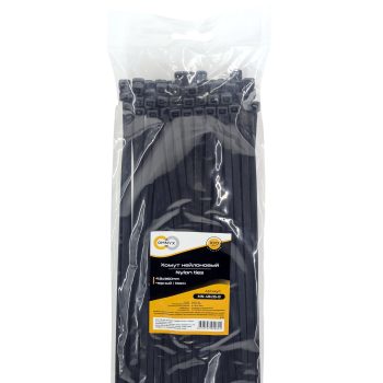 Хомут нейлоновый 4.8x350 черный 100шт Omnyx (90)