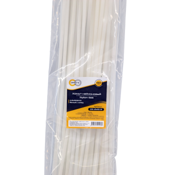 Хомут нейлоновый 4.8x500 белый 100шт Omnyx (65)