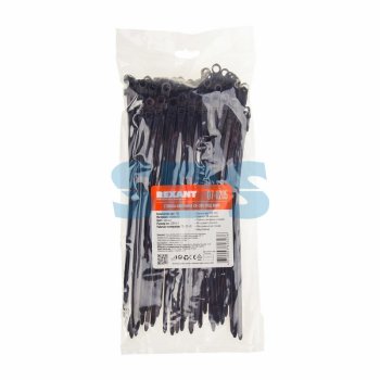 Хомут 4.3x220 черный под винт 100шт Rexant (10)