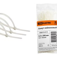 Хомут 2.5x200 белый 100шт TDM (20)