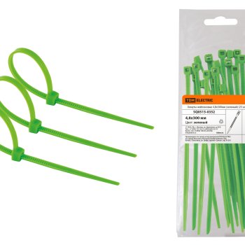 Хомут 4.8x300 зеленый 25шт TDM (30)