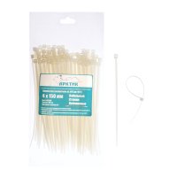 Хомут 3.6/4x150 белый Арктик морозостойкий -60°С...+95°С 100шт