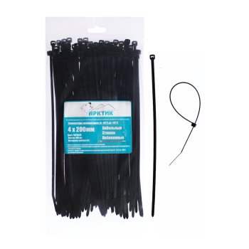 Хомут 3.6/4x200 чёрный Арктик морозостойкий -60°С...+95°С 100шт