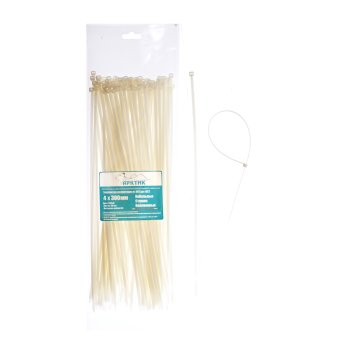 Хомут 3.6/4x300 белый морозостойкий -60°С...+95°С 100шт Арктик