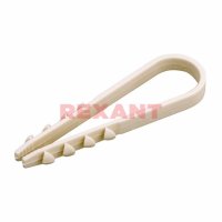 Дюбель-хомут 19-25 белый 100шт Rexant