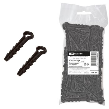 Дюбель-хомут плоский 6-12 черный 100шт TDM (10)