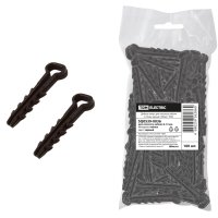 Дюбель-хомут плоский  6-14 черный 100шт TDM (10)