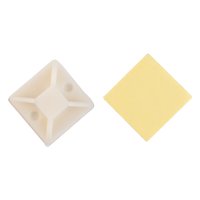 Площадка под хомут 20x20 самокл белый 100шт General (1/200)