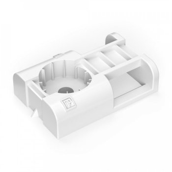 Площадка под хомут 20х32мм прямой монтаж белый Промрукав (100/1500)