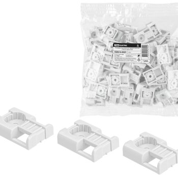 Площадка под хомут 20х32 прямой монтаж белый 100шт TDM (15)