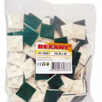 Площадка под хомут 30х30 самоклеящаяся белый 100шт Rexant