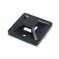 Площадка под хомут 30х30 самоклеящаяся чёрный 100шт Rexant