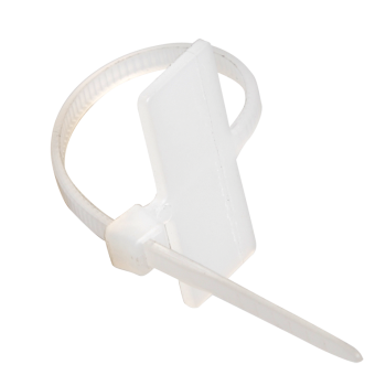 Хомут 2.5x100 с площадкой белый 100шт IEK ХП2 (10)