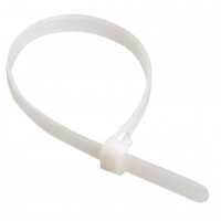 Хомут многоразовый 7x200 белый 100шт IEK ХМ (10)